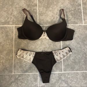 Brown Lace Vintage Lingerie